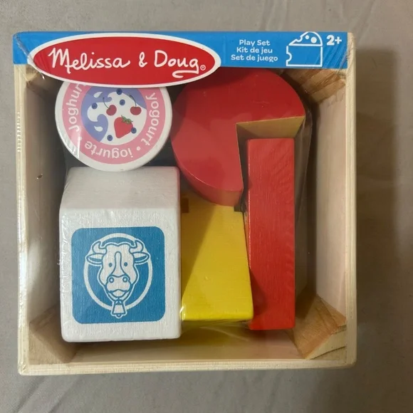 NEW | Melissa and Doug Real Wood Toy Food Play Set of 2 - Picture 4 of 4